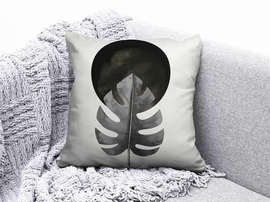 Onay 1 / 12 x 12 inch (30 x 30 cm) Minimalist Drawings Black Abstract Pattern Cushion Cover