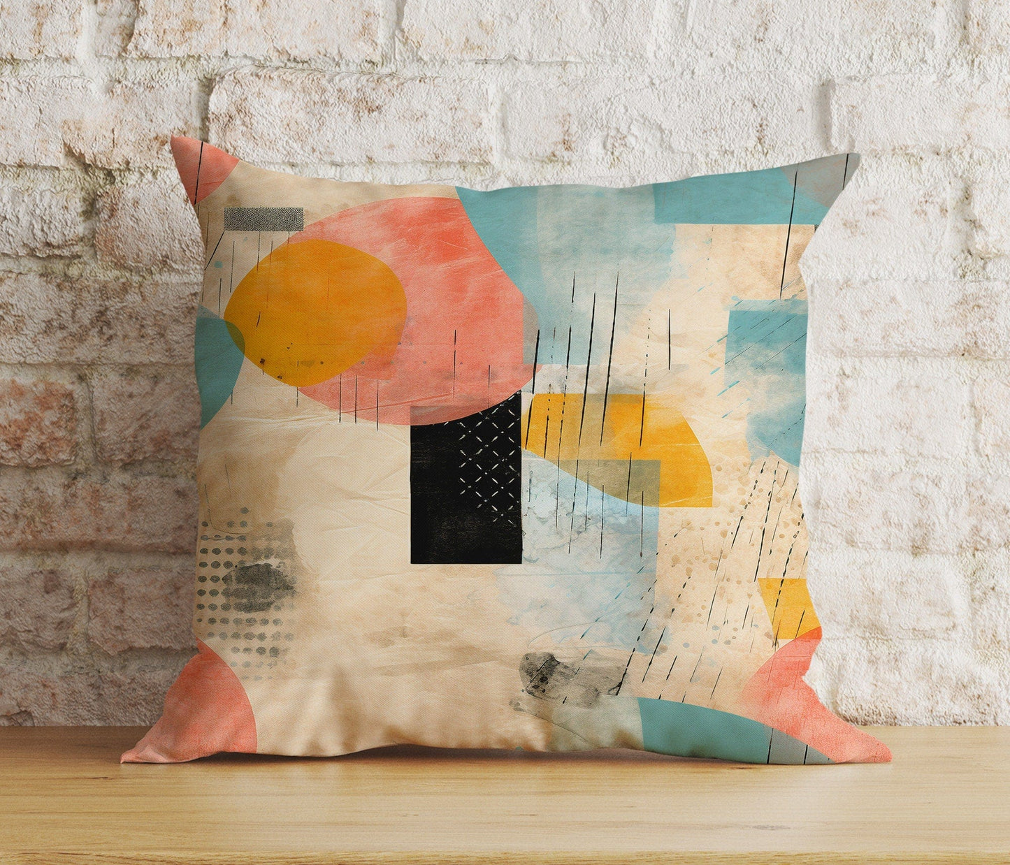 Onay 9 / 12 x 12 inch (30 x 30 cm) Double Side Modern Abstract Minimalist Blue Colorful Cushion Covers