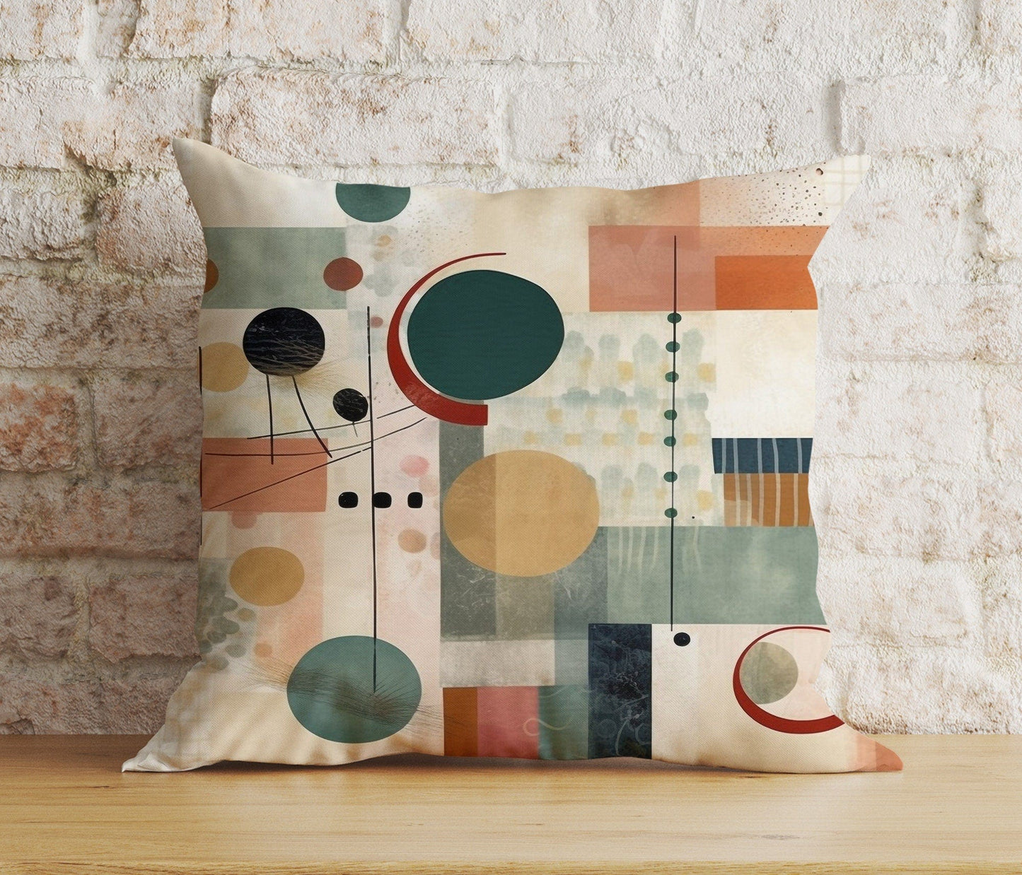 Onay 2 / 12 x 12 inch (30 x 30 cm) Double Side Modern Abstract Minimalist Blue Colorful Cushion Covers