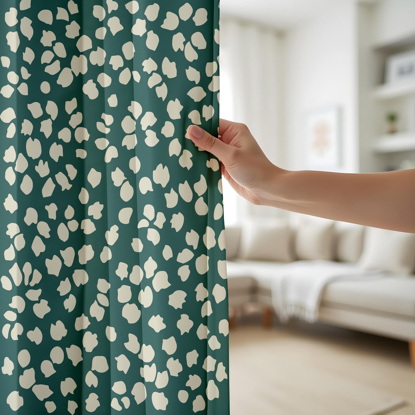Onay Modern Leopard Curtains – Neutral Safari Animal Print Drapes