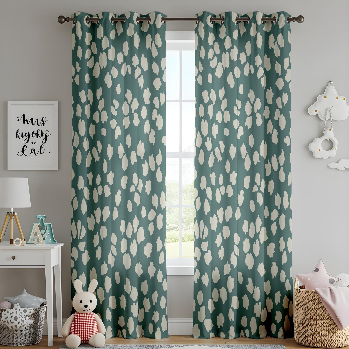 Onay Modern Leopard Curtains – Neutral Safari Animal Print Drapes