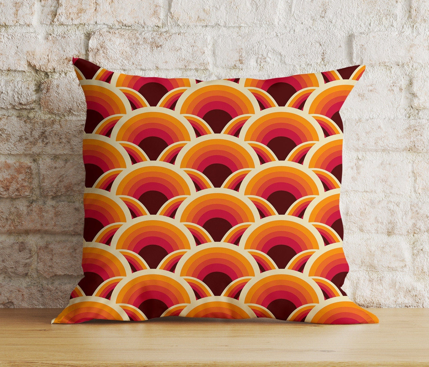 Onay 3 / 12 x 12 inch (30 x 30 cm) Double Side Modern Retro Colourful Geometric Abstract Cushion Cover