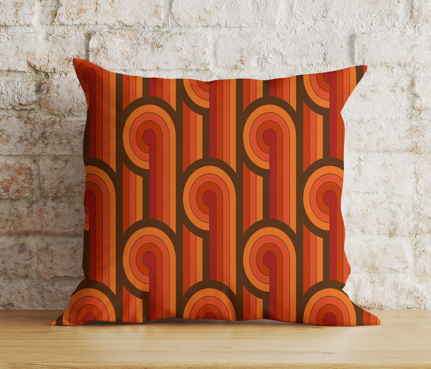 Onay 2 / 12 x 12 inch (30 x 30 cm) Double Side Modern Retro Colourful Geometric Abstract Cushion Cover