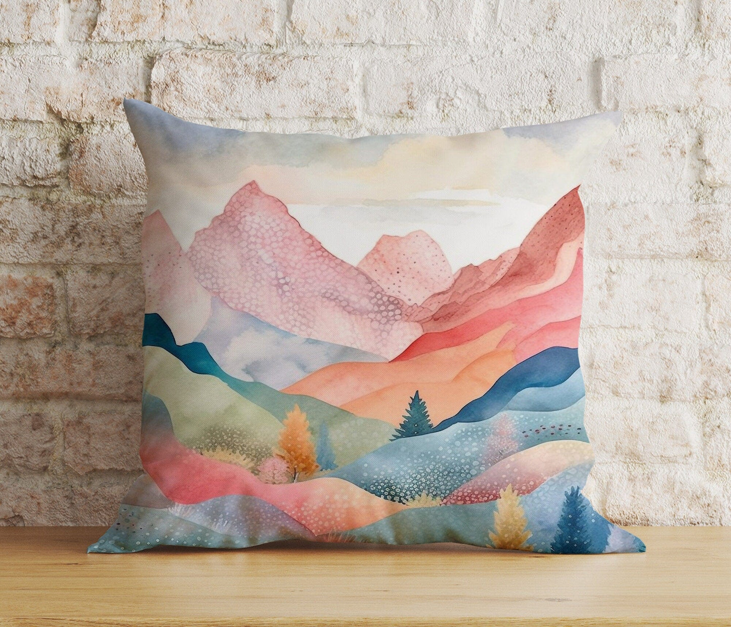 Onay 9 / 12 x 12 inch (30 x 30 cm) Double Side Mountain View Cityscape Abstract Room Decor Cushion Cover