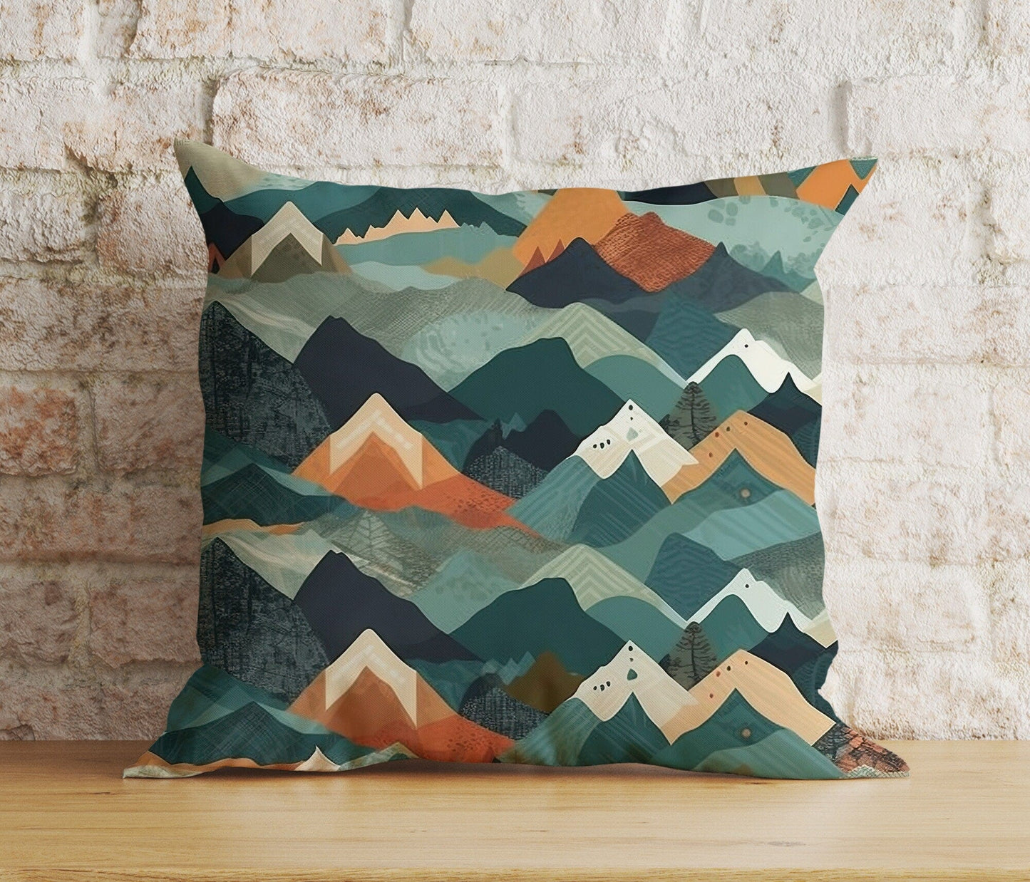 Onay 8 / 12 x 12 inch (30 x 30 cm) Double Side Mountain View Cityscape Abstract Room Decor Cushion Cover