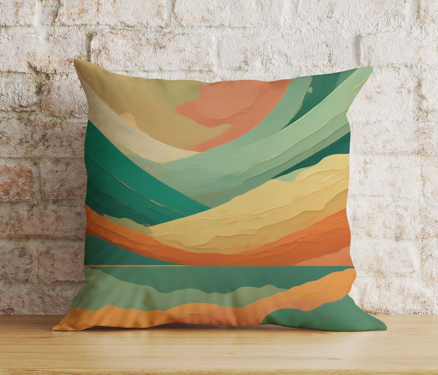 Onay Mountain View Cityscape Abstract Room Decor Cushion Cover