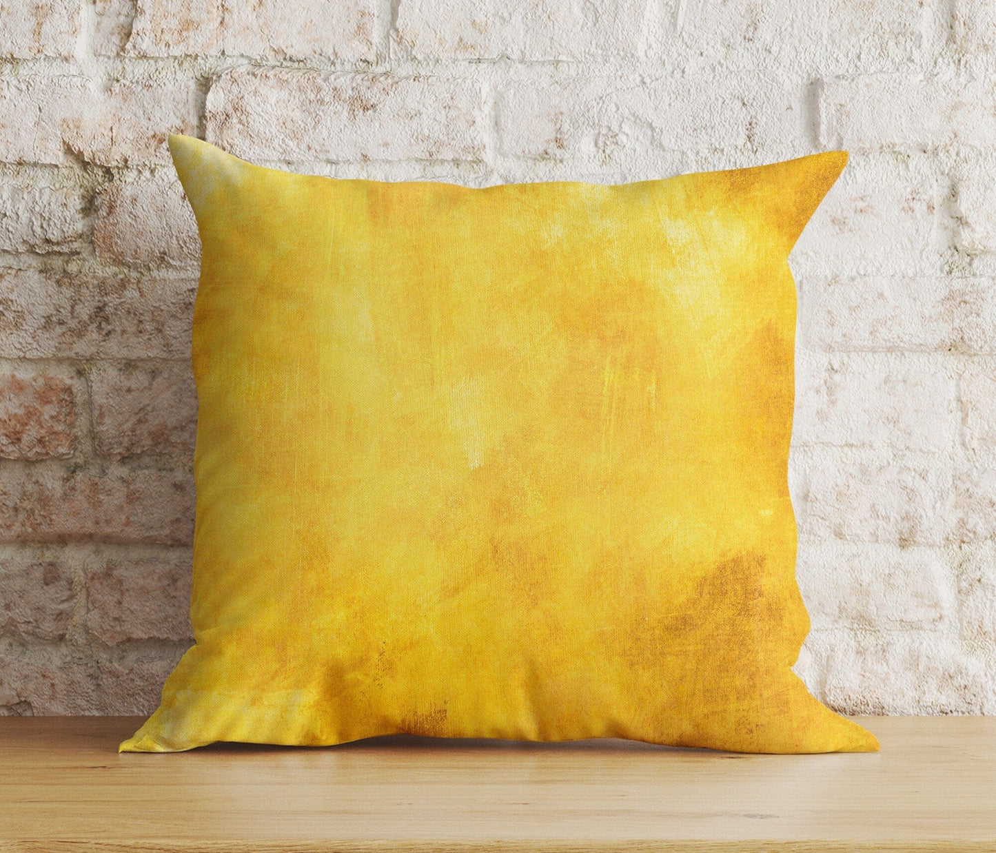 Onay 8 / 12 x 12 inch (30 x 30 cm) Mustard Yellow Abstract Floral Modern Cushion Cover