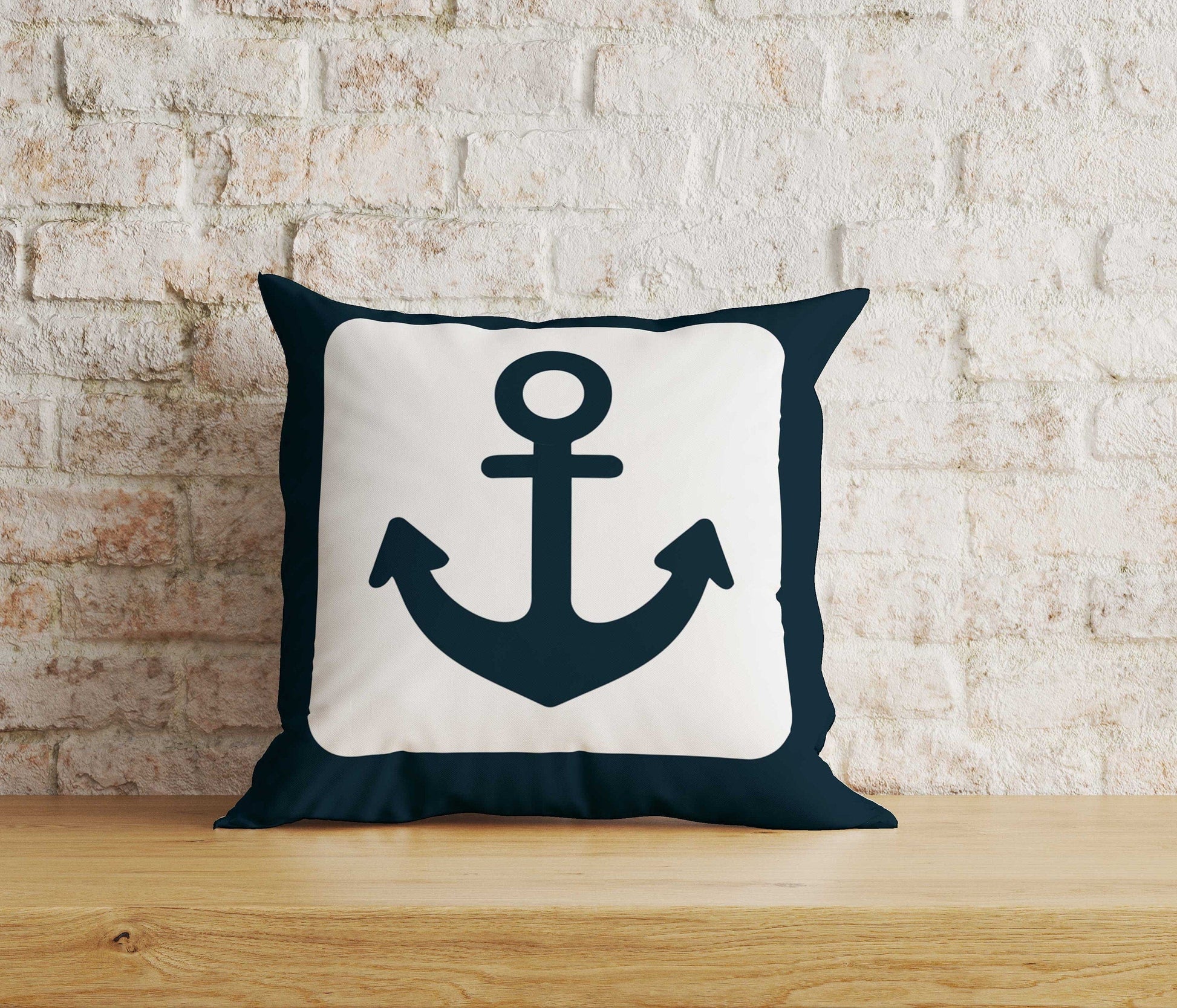 Onay Home Textile Cushion Covers 8 / 12 x 12 inch (30 x 30 cm) Double Side Nautical Anchor Cushion Cover Coastal Pillowcase Seashells