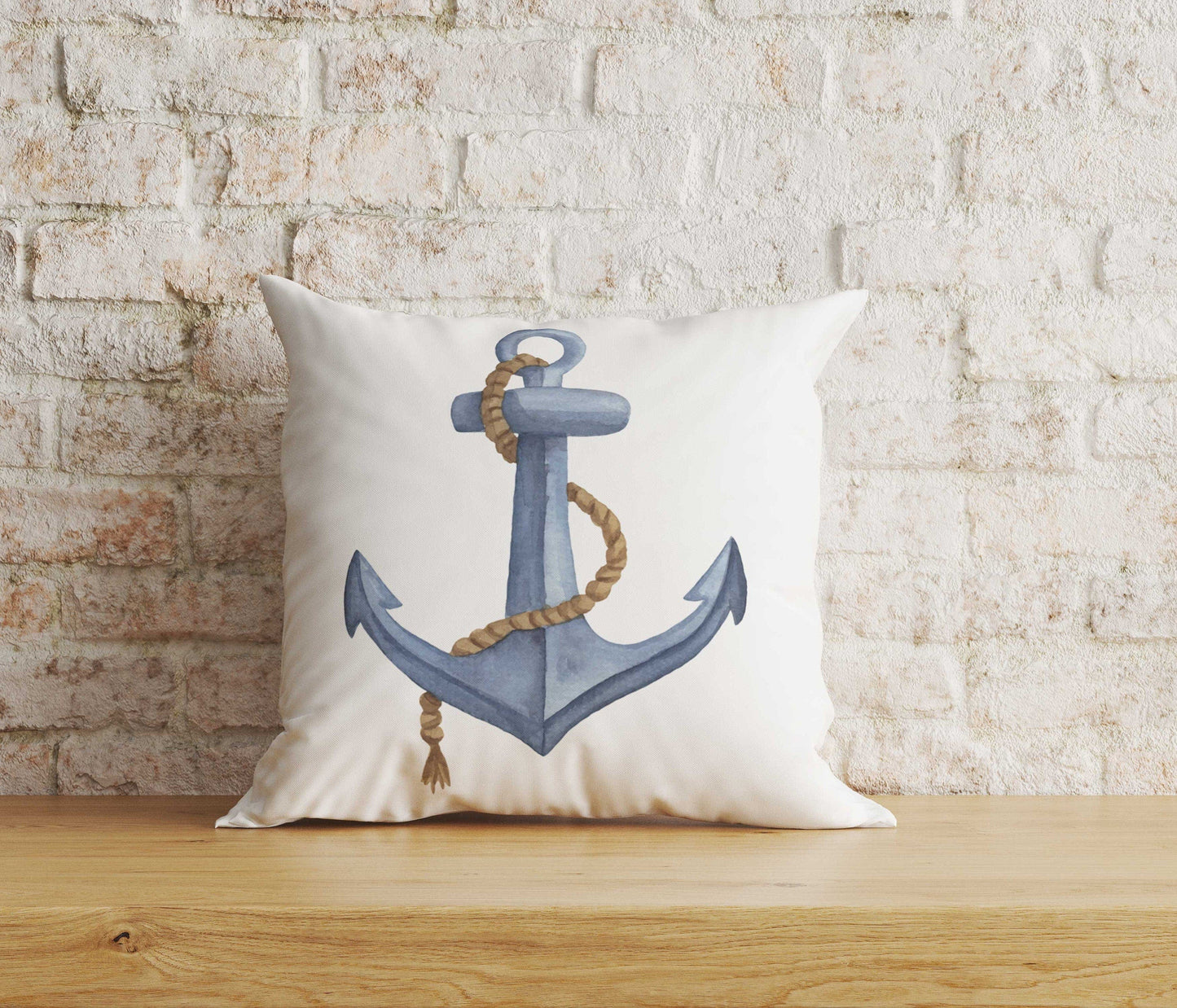 Onay Home Textile Cushion Covers 5 / 12 x 12 inch (30 x 30 cm) Double Side Nautical Anchor Cushion Cover Coastal Pillowcase Seashells