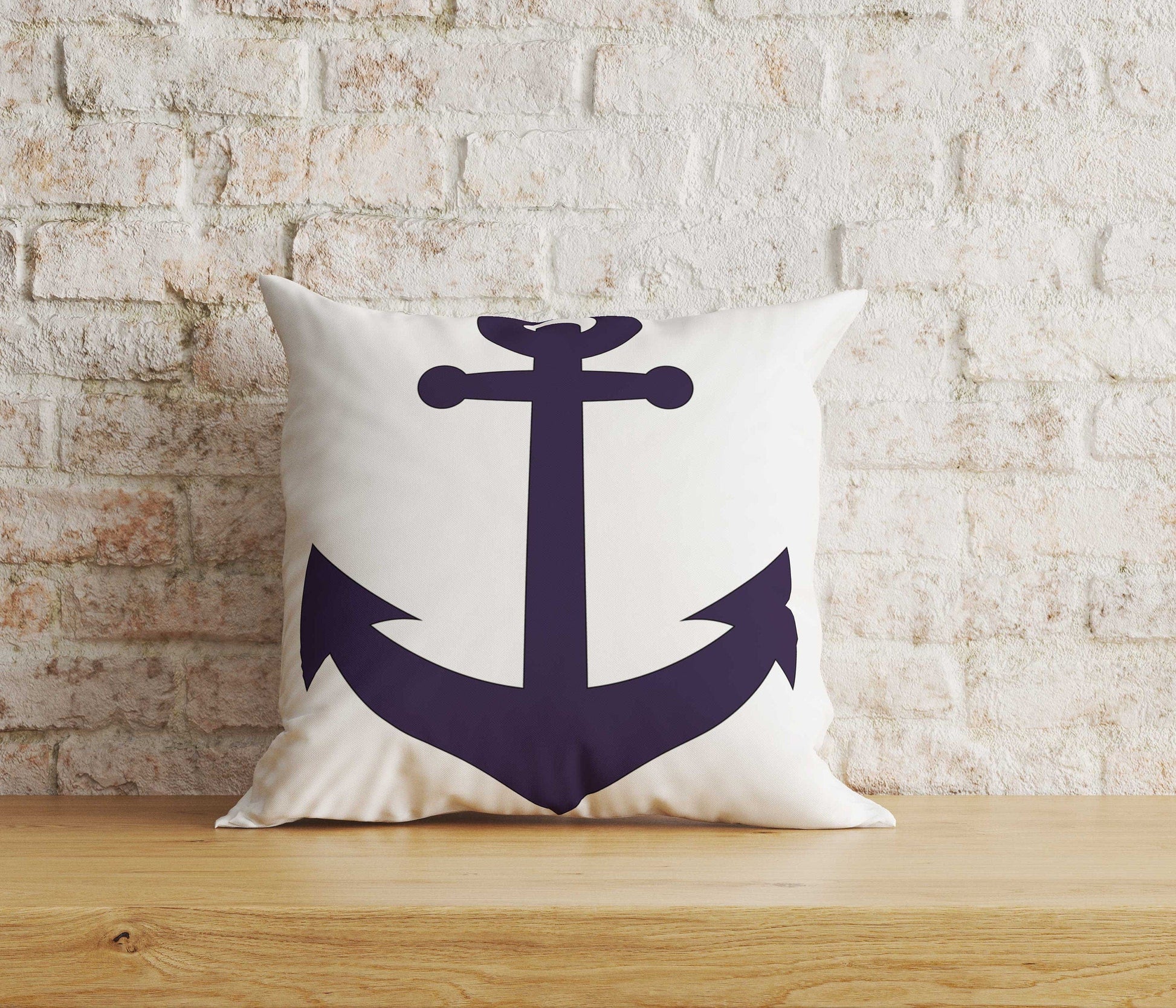 Onay Home Textile Cushion Covers 3 / 12 x 12 inch (30 x 30 cm) Double Side Nautical Anchor Cushion Cover Coastal Pillowcase Seashells
