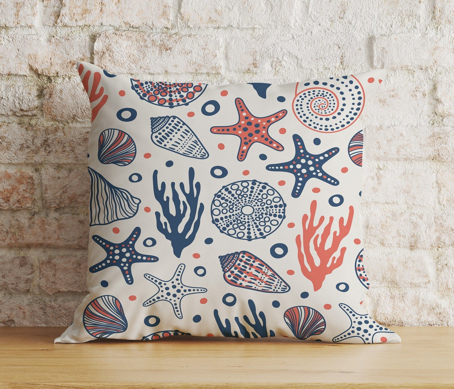 Onay 4 / 12 x 12 inch (30 x 30 cm) Double Side Nautical & Coastal Marine Summer Starfish Cushion Cover