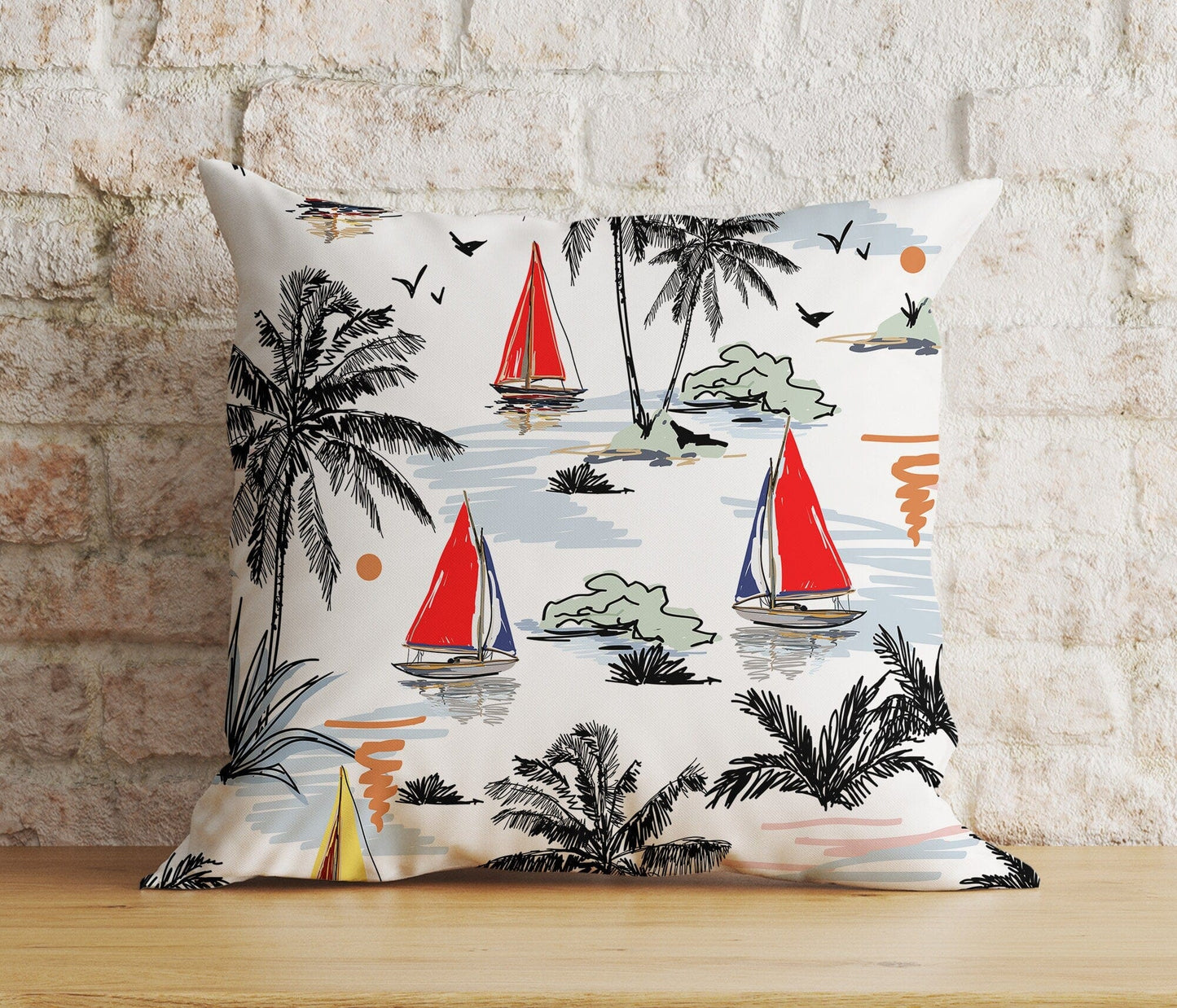 Onay 2 / 12 x 12 inch (30 x 30 cm) Double Side Nautical & Coastal Marine Summer Starfish Cushion Cover