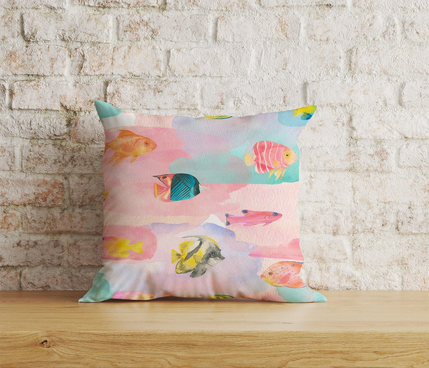 Onay Home Textile Cushion Covers 4 / 12 x 12 inch (30 x 30 cm) Double Side Nautical Cushion Covers Under Ocean Wildlife Scatter Cushion