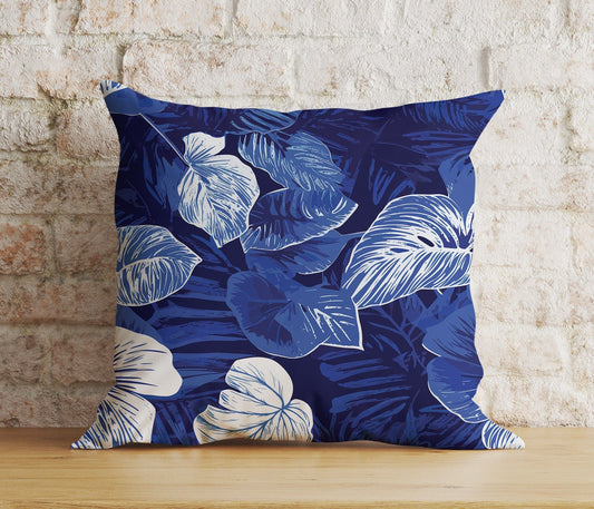 Onay Home Textile Cushion Covers Navy Blue Cushion Cover Floral Home Decor Throw Cushions
