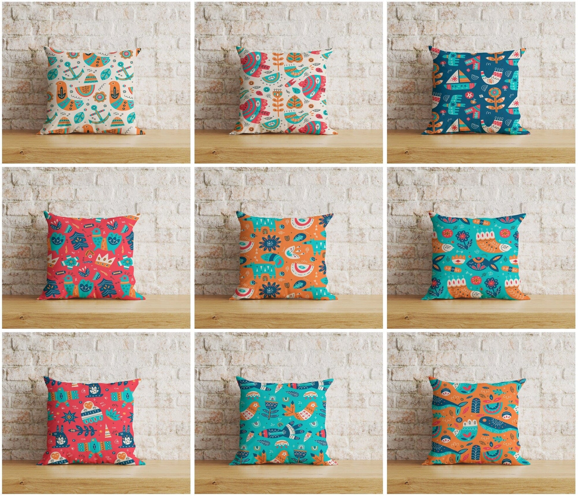 Onay Home Textile Cushion Covers Nordic Abstraction Cushion Cover Ethnic Bird Pattern Throw