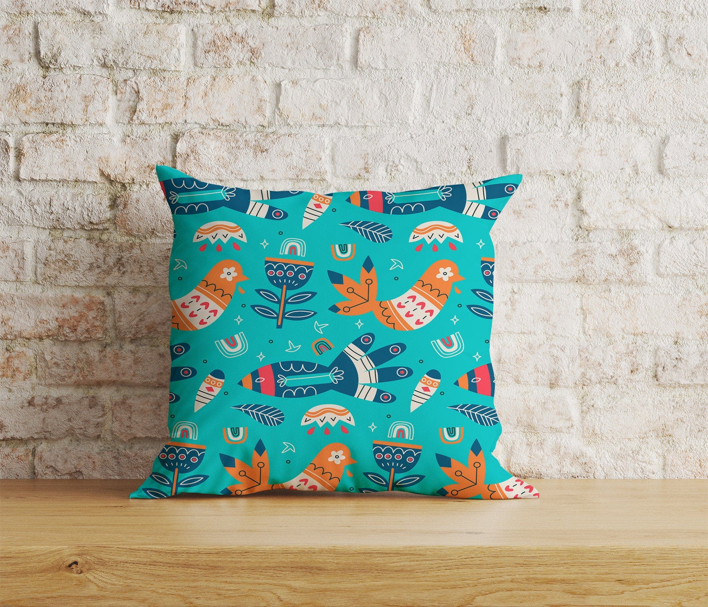 Onay Home Textile Cushion Covers 8 / 12 x 12 inch (30 x 30 cm) Double Side Nordic Abstraction Cushion Cover Ethnic Bird Pattern Throw