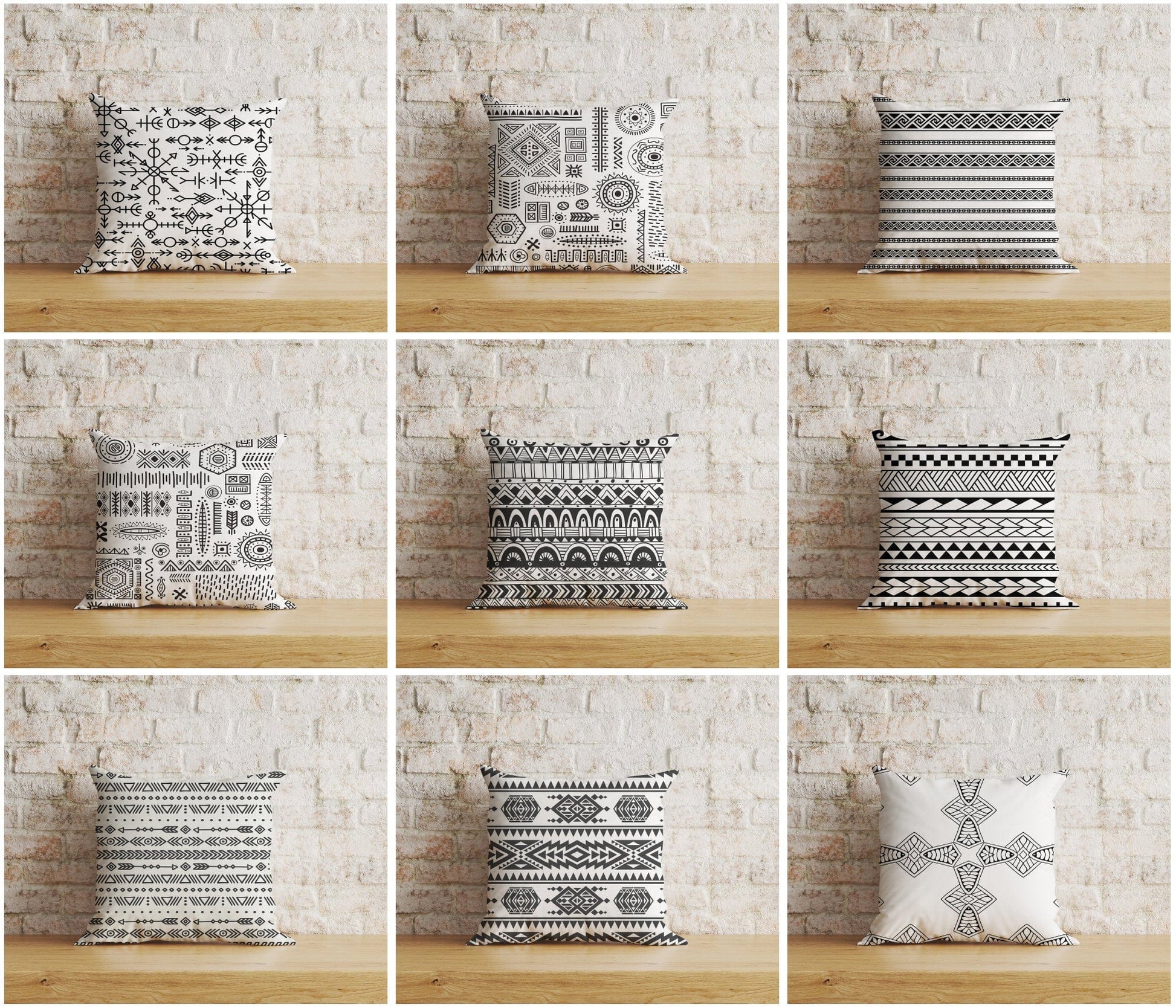 Onay Home Textile Cushion Covers Nordic Cushion Cover Scandinavian Pillow Cover Black Line