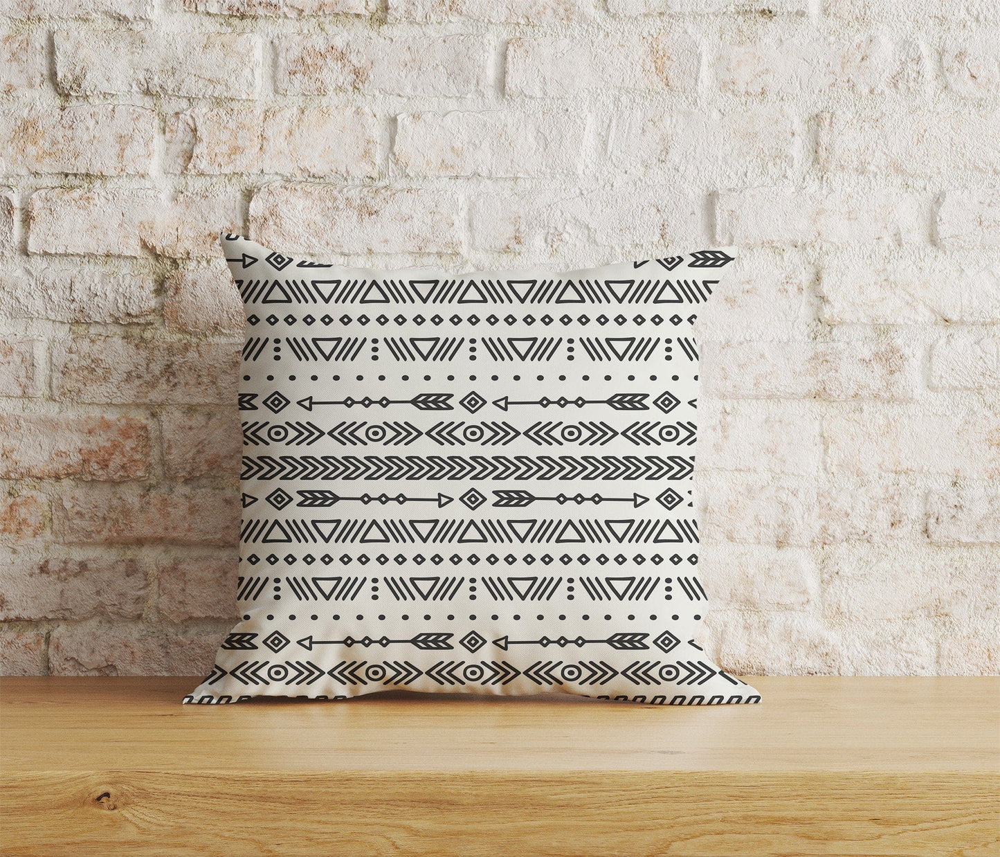 Onay Home Textile Cushion Covers 7 / 12 x 12 inch (30 x 30 cm) Double Side Nordic Cushion Cover Scandinavian Pillow Cover Black Line