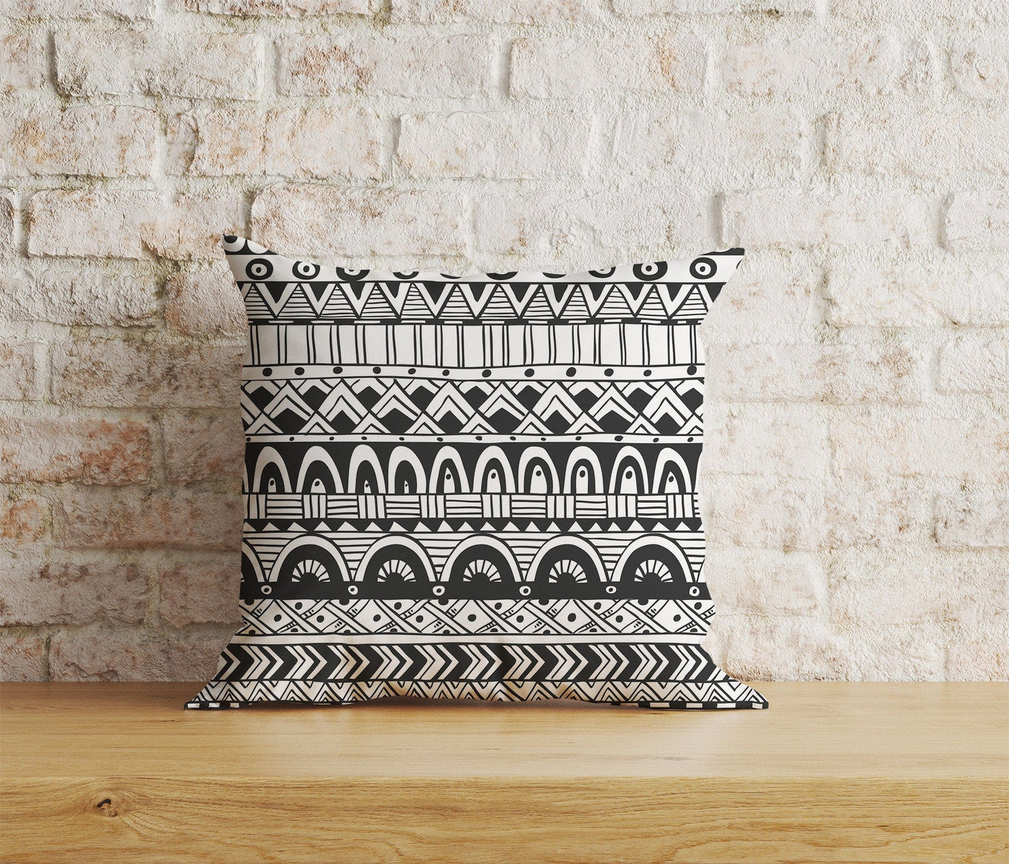 Onay Home Textile Cushion Covers 5 / 12 x 12 inch (30 x 30 cm) Double Side Nordic Cushion Cover Scandinavian Pillow Cover Black Line