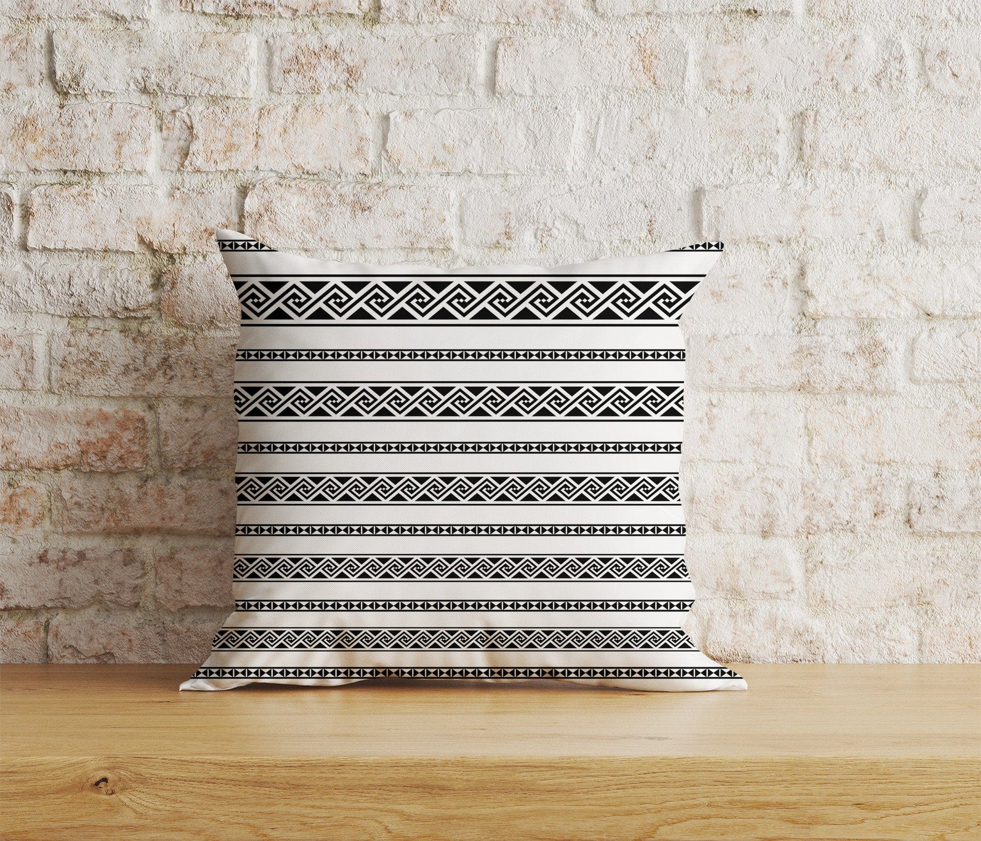 Onay Home Textile Cushion Covers 3 / 12 x 12 inch (30 x 30 cm) Double Side Nordic Cushion Cover Scandinavian Pillow Cover Black Line