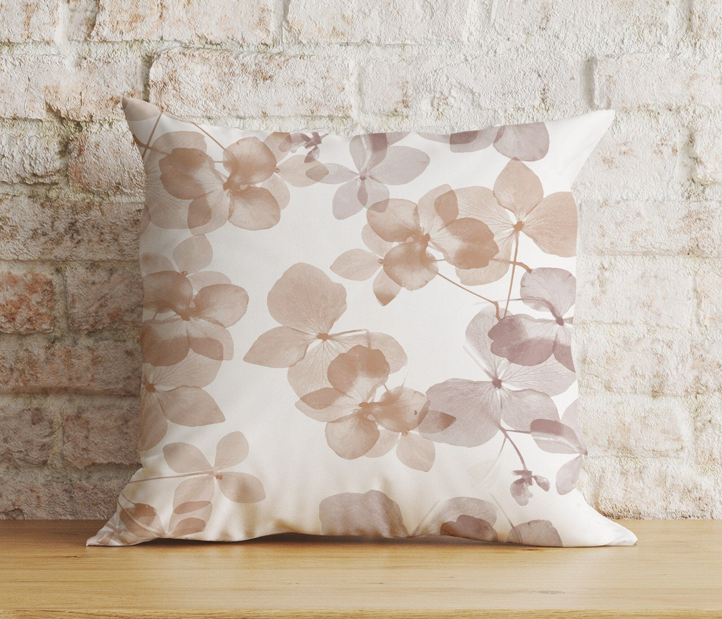Onay Home Textile Cushion Covers 2 / 12 x 12 inch (30 x 30 cm) Double Side Nude Pink Floral Cushion Cover Farmhouse Pink Flower Cover