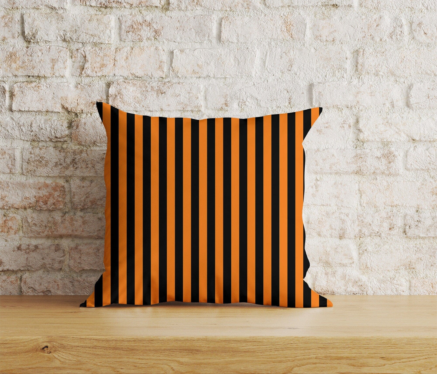 Onay Home Textile Cushion Covers 5 / 12 x 12 inch (30 x 30 cm) Double Side Orange Stripe Cushion Cover Line Throw Cushions