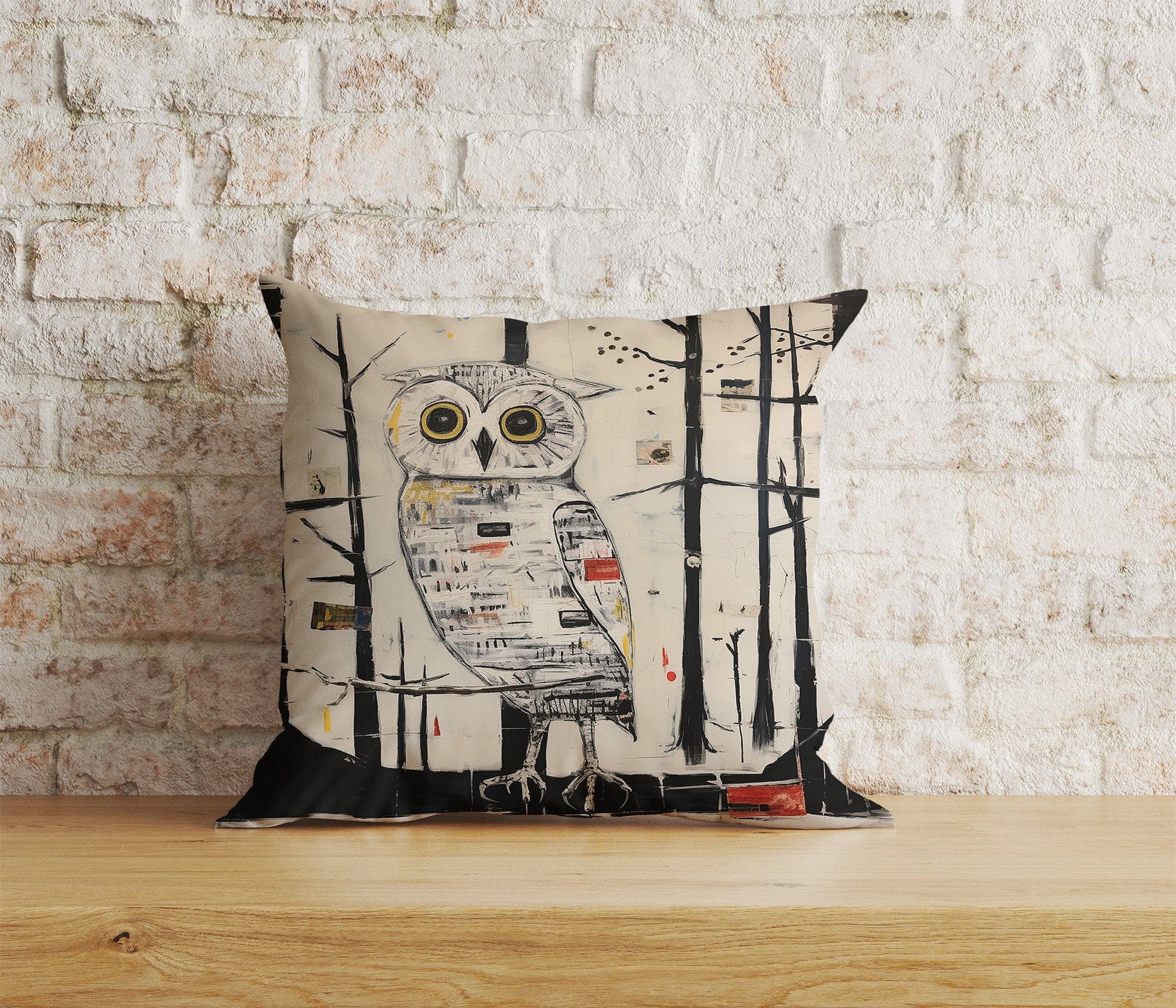 Onay Home Textile Cushion Covers 9 / 12 x 12 inch (30 x 30 cm) Double Side Owl Cushion Covers Watercolor Owl Print Pillow Cover UK