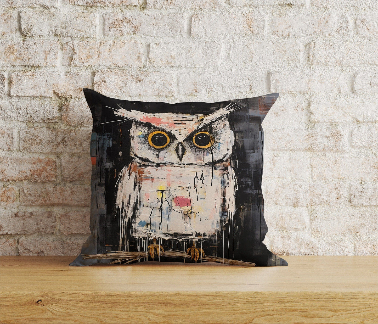 Onay Home Textile Cushion Covers 8 / 12 x 12 inch (30 x 30 cm) Double Side Owl Cushion Covers Watercolor Owl Print Pillow Cover UK
