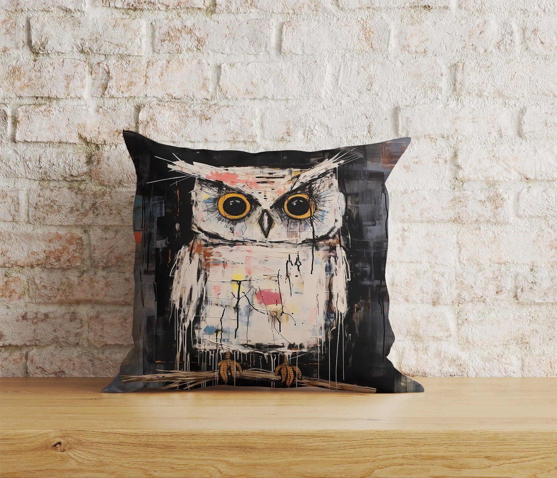 Onay Home Textile Cushion Covers 8 / 12 x 12 inch (30 x 30 cm) Double Side Owl Cushion Covers Watercolor Owl Print Pillow Cover UK
