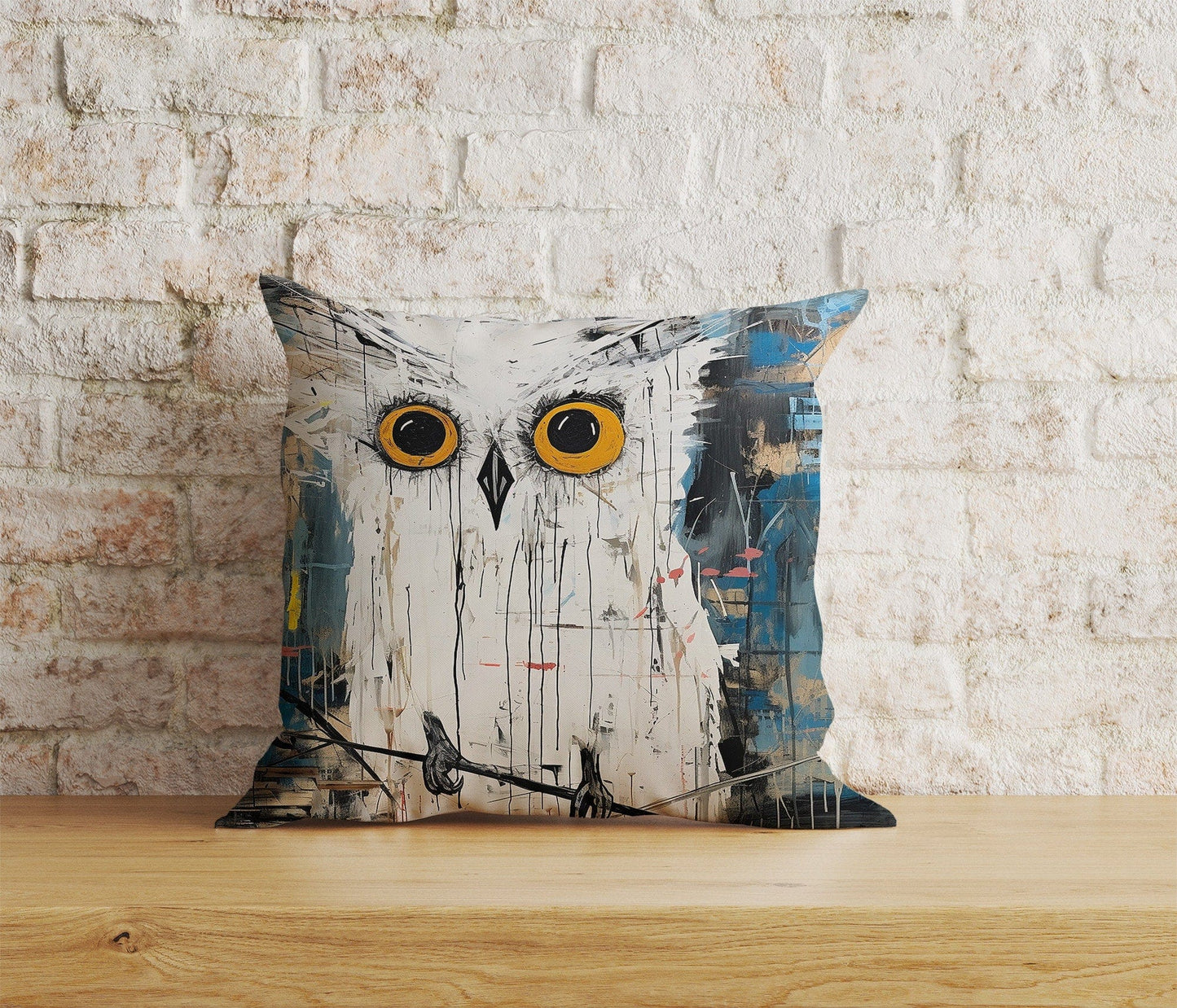Onay Home Textile Cushion Covers 4 / 12 x 12 inch (30 x 30 cm) Double Side Owl Cushion Covers Watercolor Owl Print Pillow Cover UK
