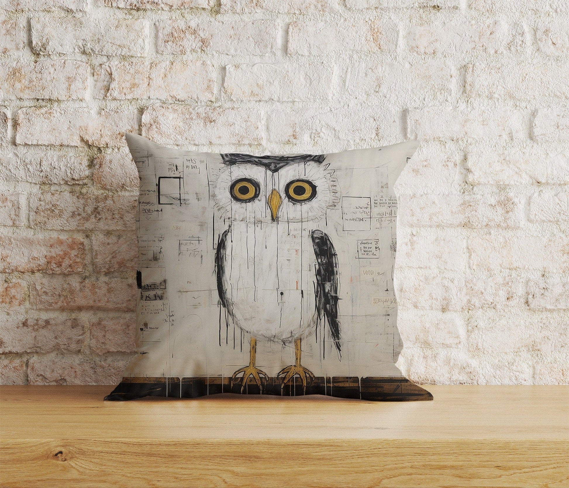 Onay Home Textile Cushion Covers 3 / 12 x 12 inch (30 x 30 cm) Double Side Owl Cushion Covers Watercolor Owl Print Pillow Cover UK