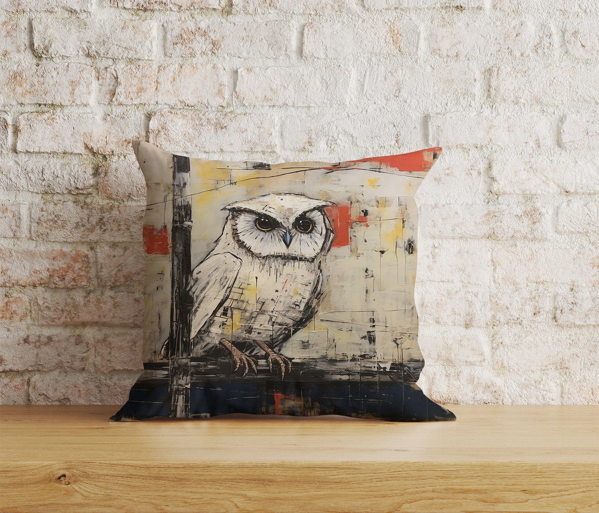 Onay Home Textile Cushion Covers 2 / 12 x 12 inch (30 x 30 cm) Double Side Owl Cushion Covers Watercolor Owl Print Pillow Cover UK