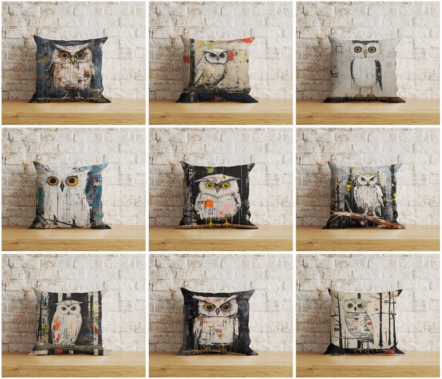 Onay Home Textile Cushion Covers Owl Cushion Covers Watercolor Owl Print Pillow Cover UK