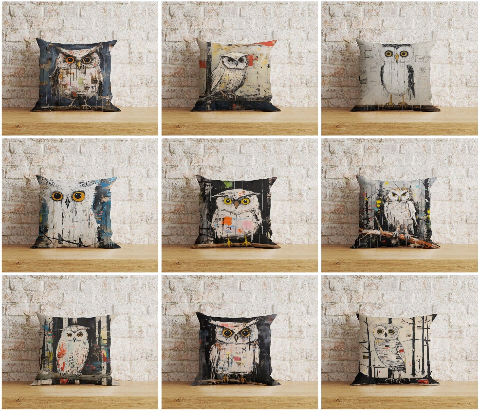 Onay Home Textile Cushion Covers Owl Cushion Covers Watercolor Owl Print Pillow Cover UK