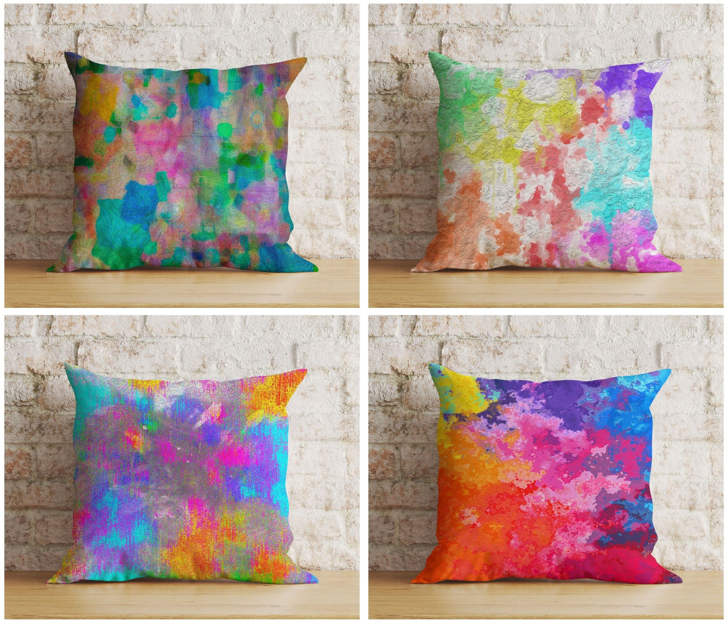 Onay Paint Effect Brushed Stroke Abstract Cushion Cover