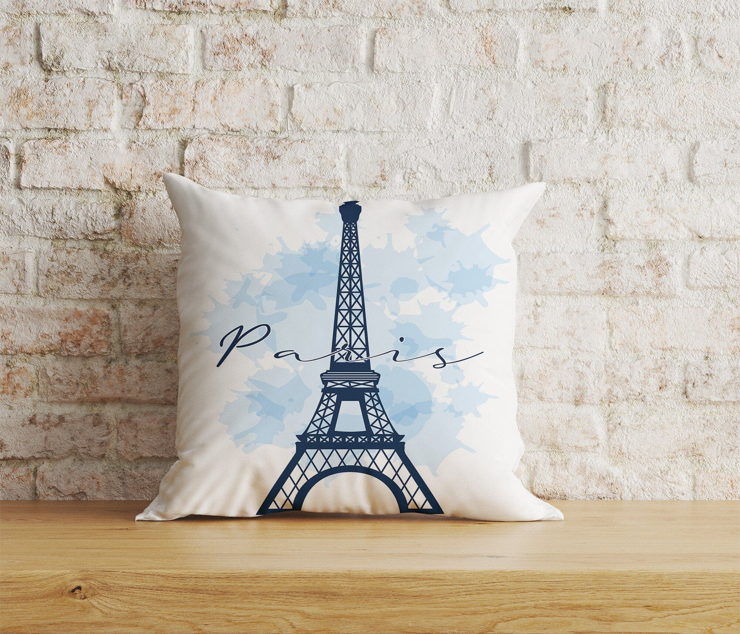 Onay Home Textile Cushion Covers 6 / 12 x 12 inch (30 x 30 cm) Double Side Paris Eiffel Tower Cushion Cover Abstract Paris Pillow Cover