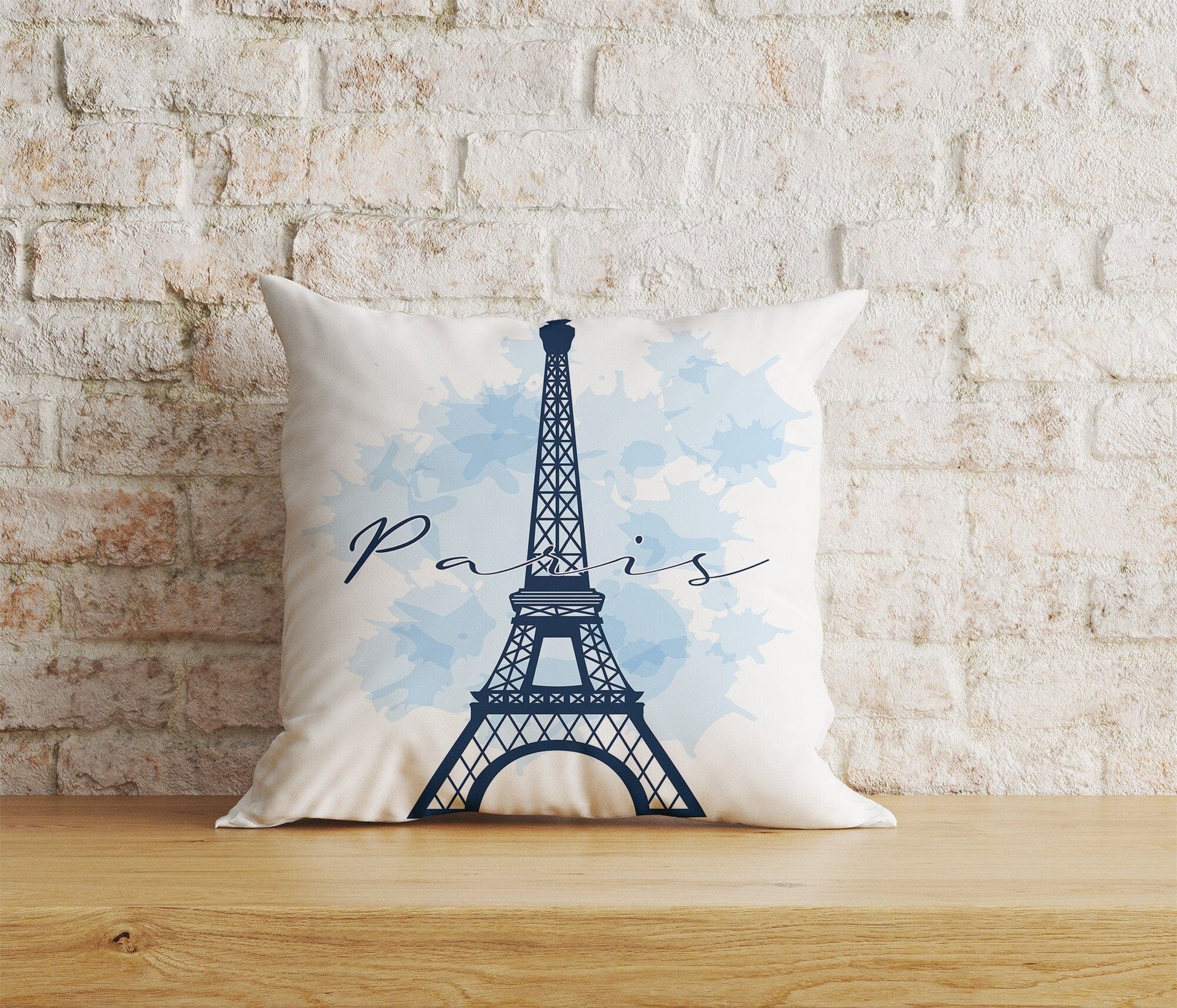 Onay Home Textile Cushion Covers 6 / 12 x 12 inch (30 x 30 cm) Double Side Paris Eiffel Tower Cushion Cover Abstract Paris Pillow Cover