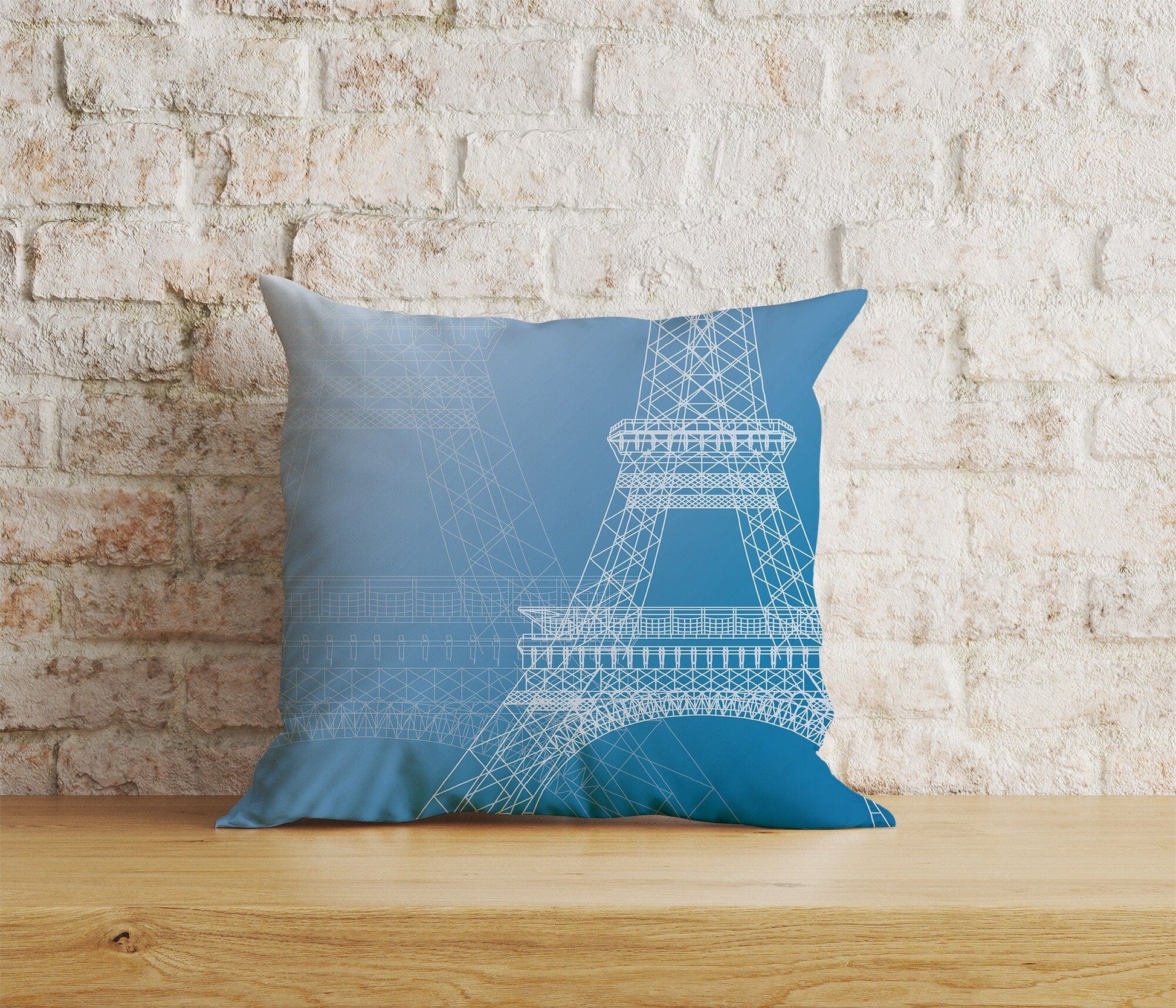 Onay Home Textile Cushion Covers 3 / 12 x 12 inch (30 x 30 cm) Double Side Paris Eiffel Tower Cushion Cover Abstract Paris Pillow Cover
