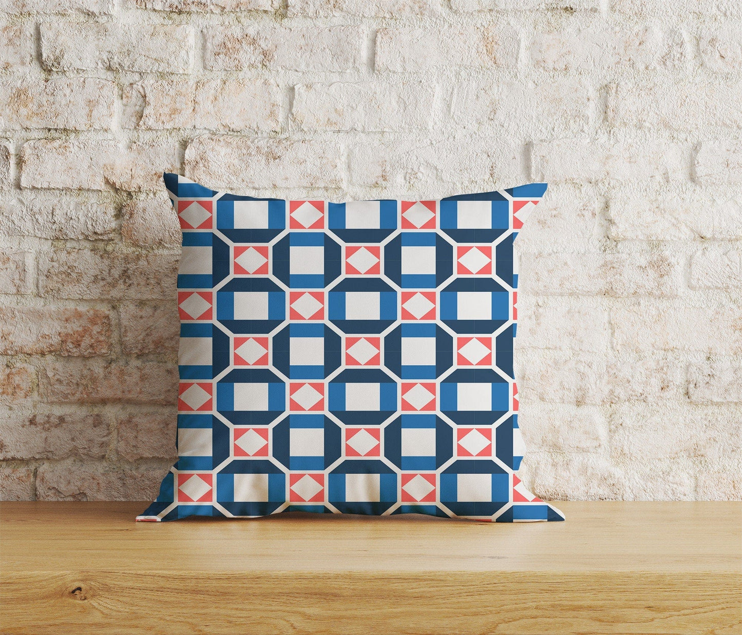 Onay Home Textile Cushion Covers 5 / 12 x 12 inch (30 x 30 cm) Double Side Patchwork Cushion Cover Colorful Blocked Patchwork Cushions