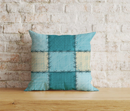 Onay Home Textile Cushion Covers 1 / 12 x 12 inch (30 x 30 cm) Double Side Patchwork Cushion Cover Colorful Blocked Patchwork Cushions