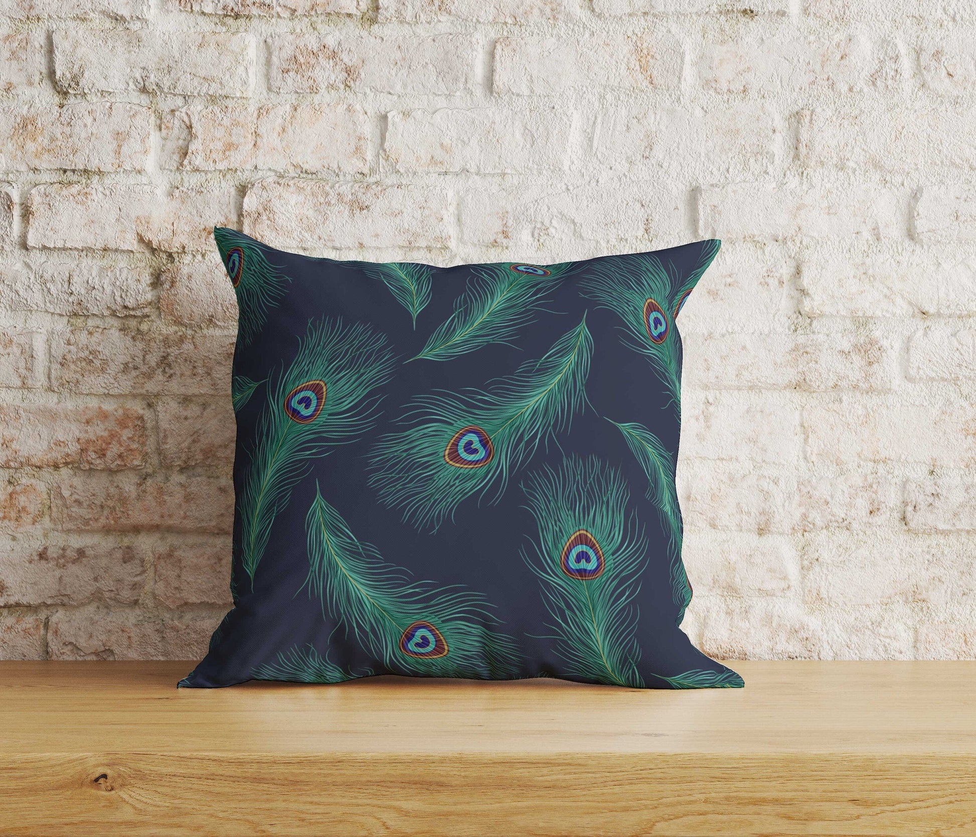 Onay Home Textile Cushion Covers 3 / 12 x 12 inch (30 x 30 cm) Double Side Peacock Cushion Covers Peacock Throw Cushions Peafowl