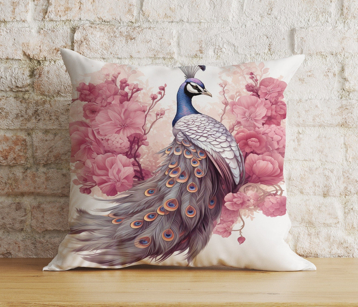 Onay Home Textile Cushion Covers 4 / 12 x 12 inch (30 x 30 cm) Double Side Peacock Pillow Cover Bird Feather Colorful Cushion Covers