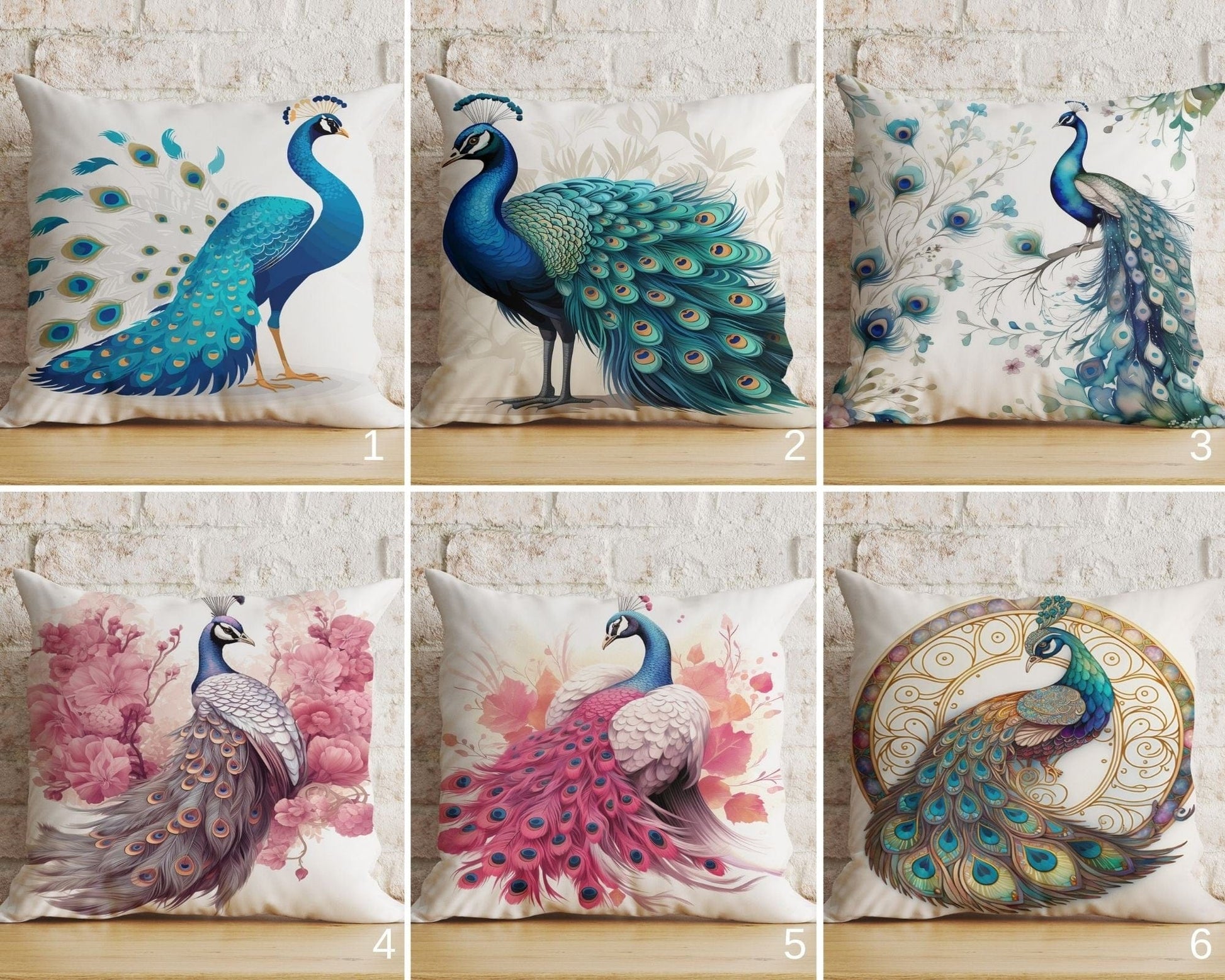 Onay Home Textile Cushion Covers Peacock Pillow Cover Bird Feather Colorful Cushion Covers