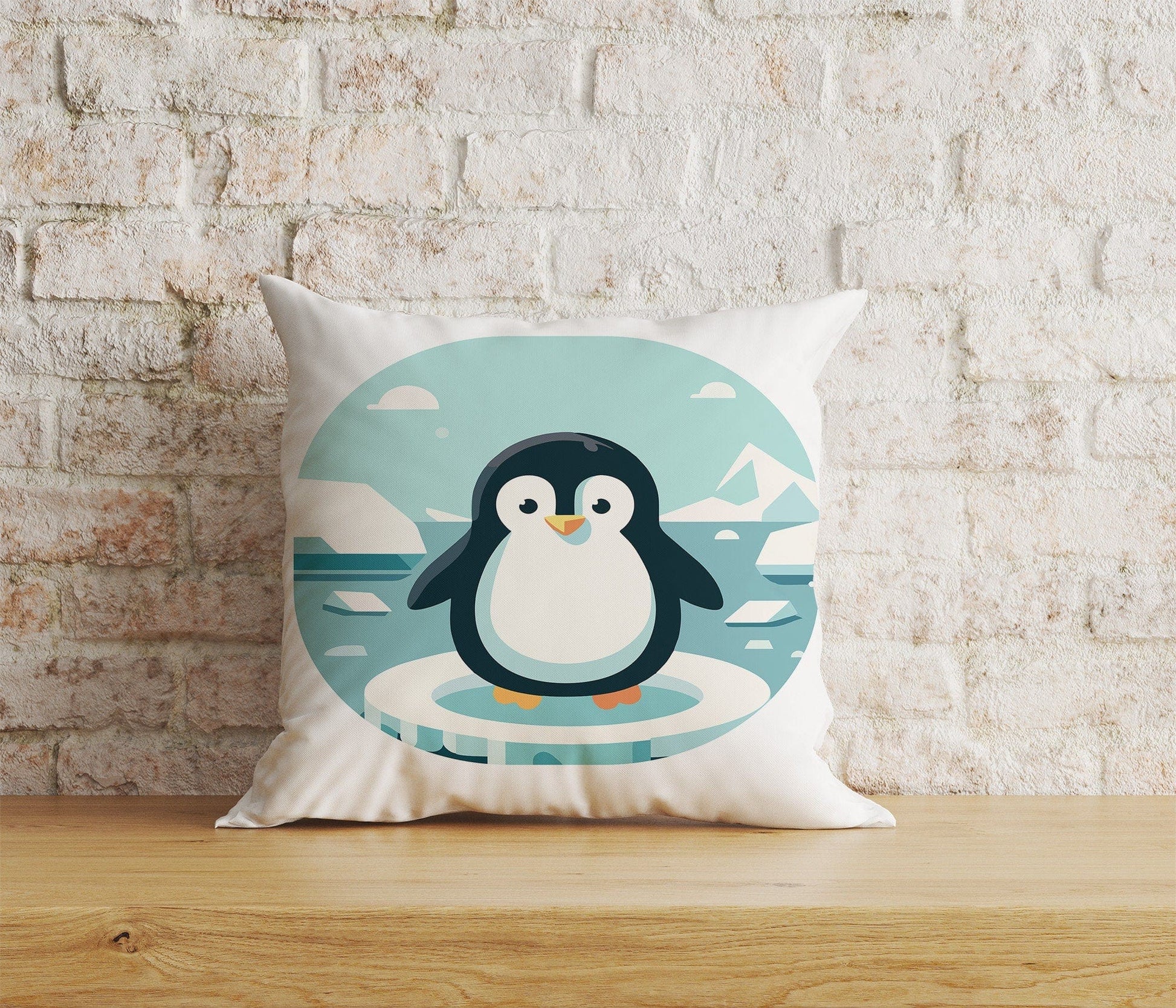 Onay Home Textile Cushion Covers 7 / 12 x 12 inch (30 x 30 cm) Double Side Penguin Cushion Cover Cute Penguin Pillow Cover Kids Room