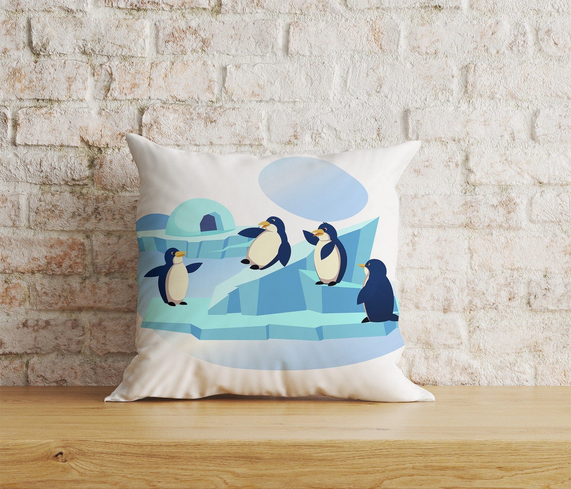 Onay Home Textile Cushion Covers 6 / 12 x 12 inch (30 x 30 cm) Double Side Penguin Cushion Cover Cute Penguin Pillow Cover Kids Room