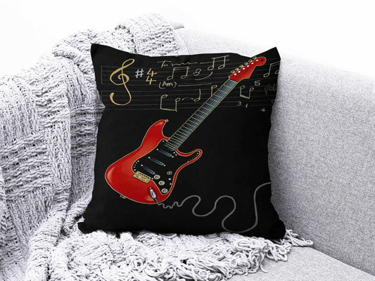 Onay 1 / 12 x 12 inch (30 x 30 cm) Piano Saxophone Guitar Music Decoration Cushion Cover