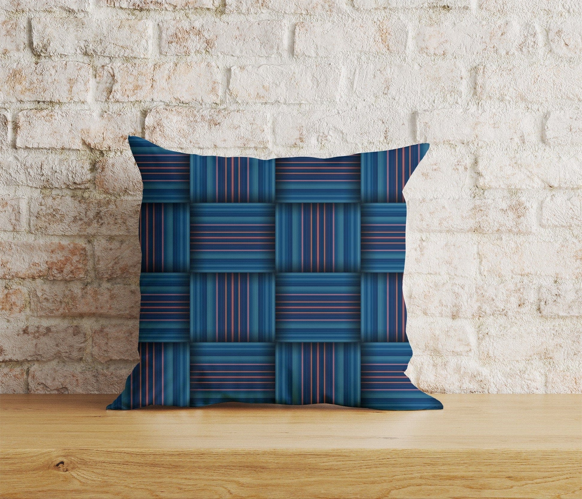 Onay Home Textile Cushion Covers 6 / 12 x 12 inch (30 x 30 cm) Double Side Plaid Pattern Cushion Cover Striped Chequered Pillowcase