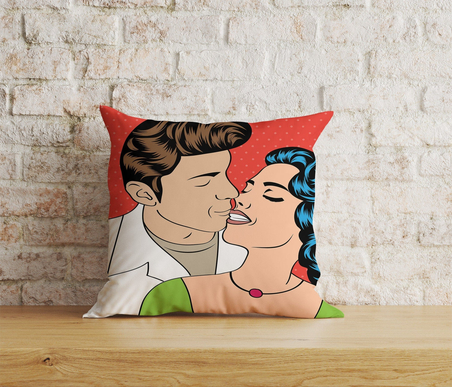 Onay Home Textile Cushion Covers 5 / 12 x 12 inch (30 x 30 cm) Double Side Pop Art Pillow Covers Kissing Cushion Covers Illustration