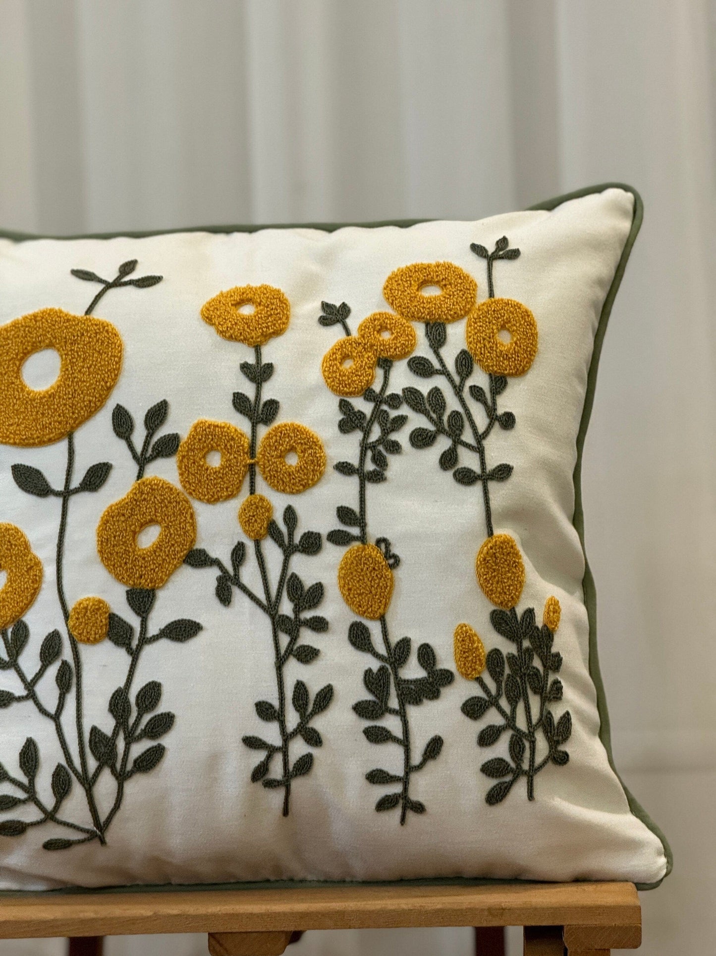 Onay Home Textile Punch Needle Cushion Cover Punch Needle Cushion Cover Embroidery Flower Punch Pillow