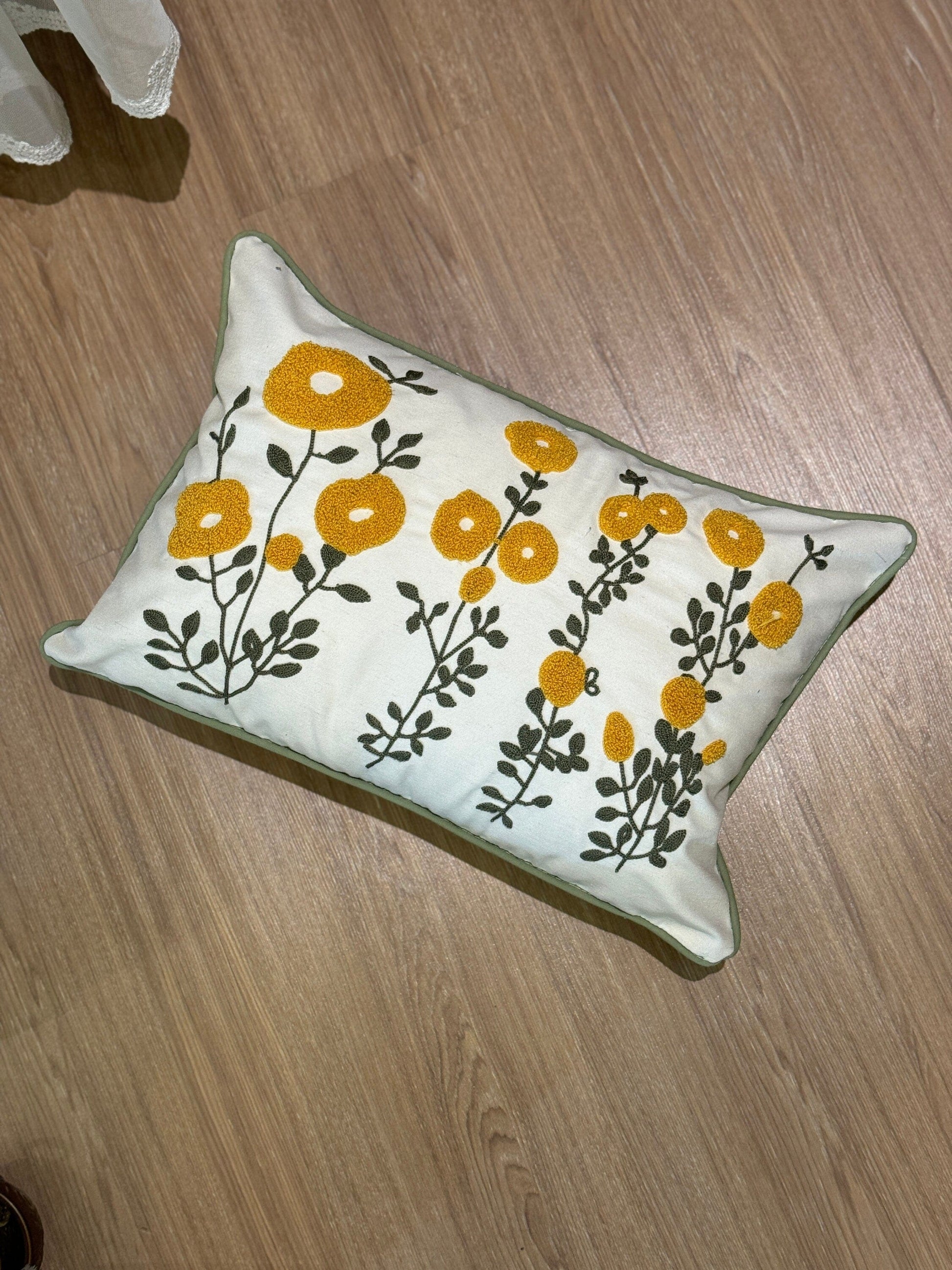 Onay Home Textile Punch Needle Cushion Cover Punch Needle Cushion Cover Embroidery Flower Punch Pillow